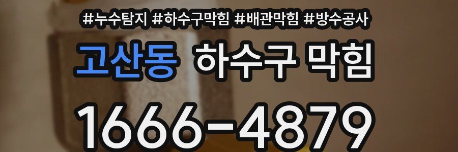고산동 하수구 막힘
