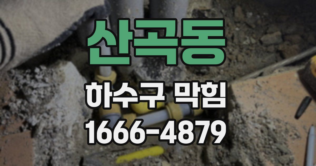 산곡동 하수구 막힘