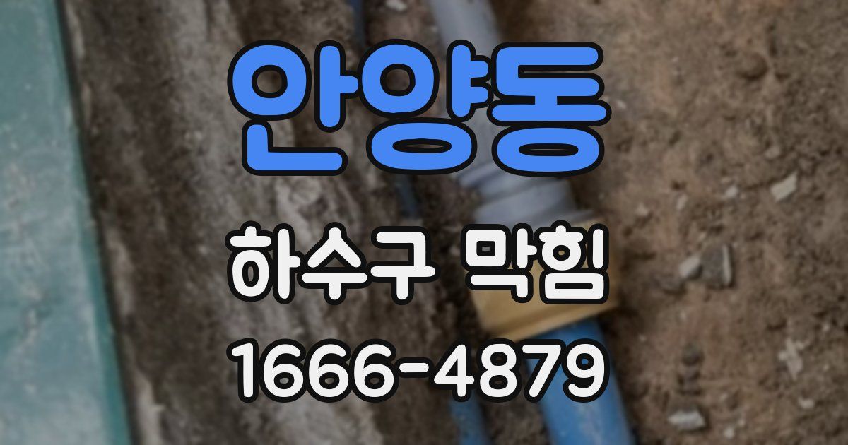 안양동 하수구 막힘