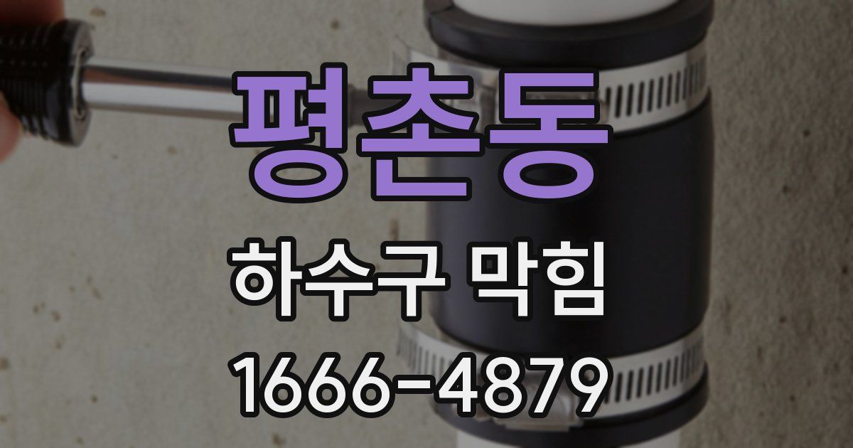 평촌동 하수구 막힘