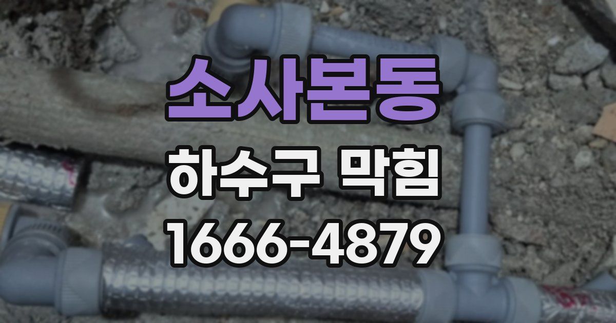 소사본동 하수구 막힘