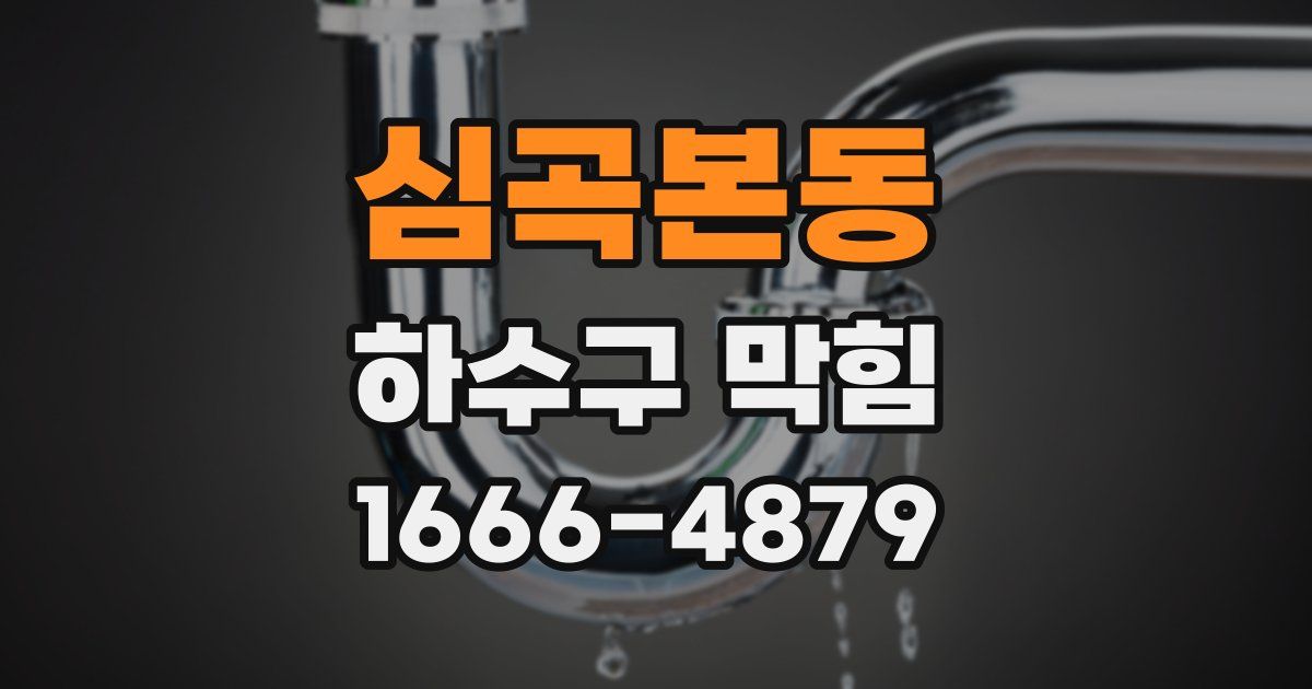 심곡본동 하수구 막힘