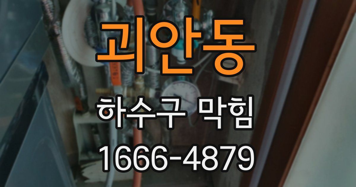 괴안동 하수구 막힘