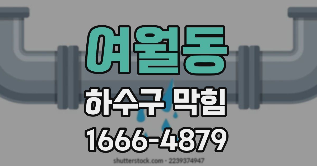 여월동 하수구 막힘