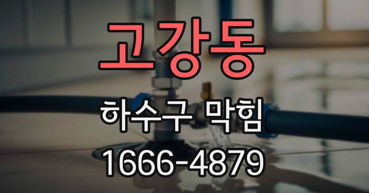 고강동 하수구 막힘