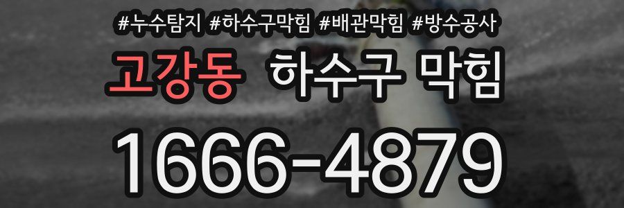 고강동 하수구 막힘