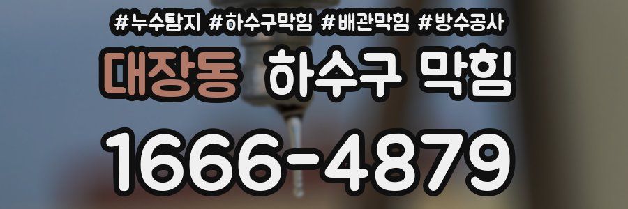 대장동 하수구 막힘