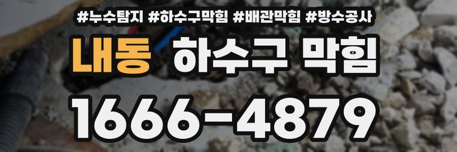 내동 하수구 막힘