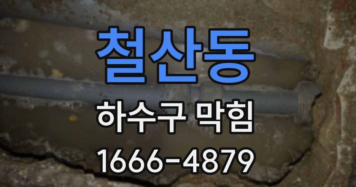 철산동 하수구 막힘