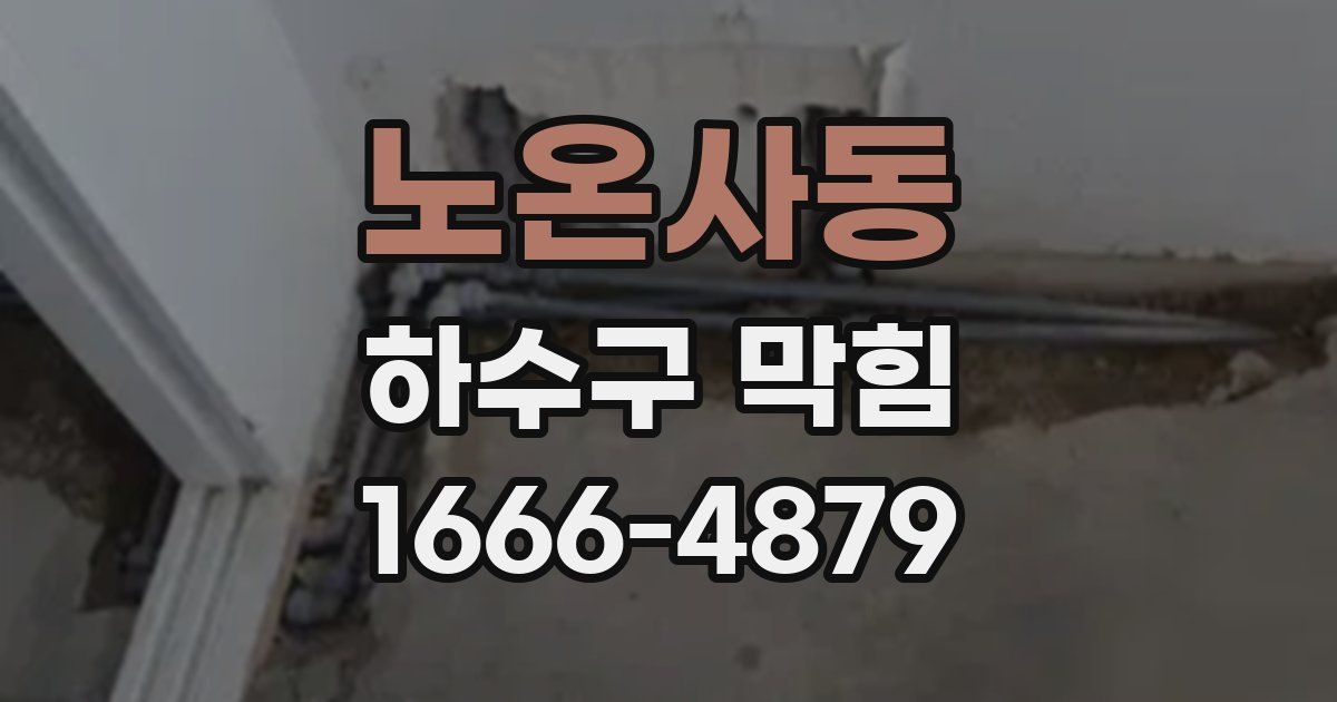 노온사동 하수구 막힘