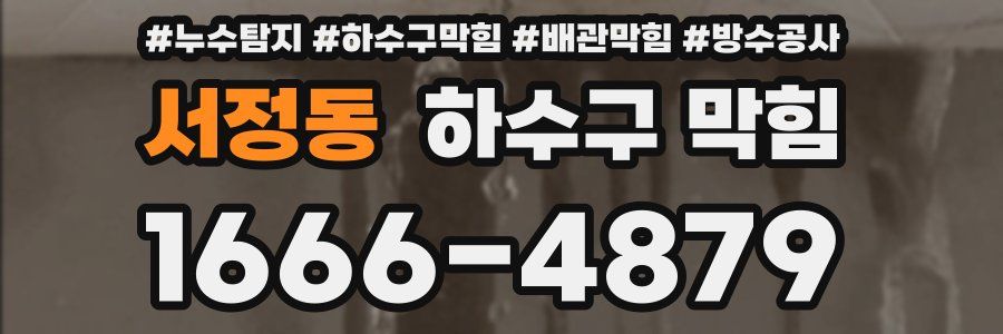 서정동 하수구 막힘