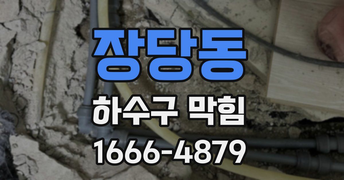 장당동 하수구 막힘