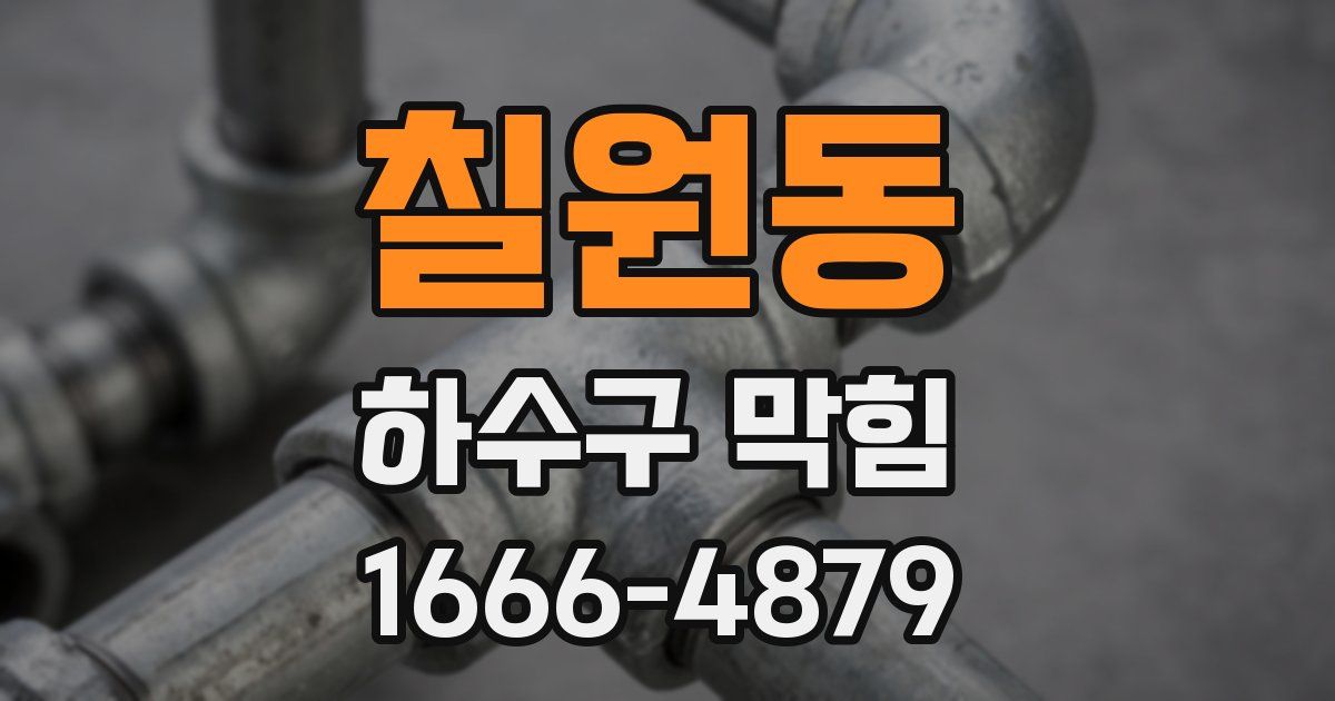 칠원동 하수구 막힘