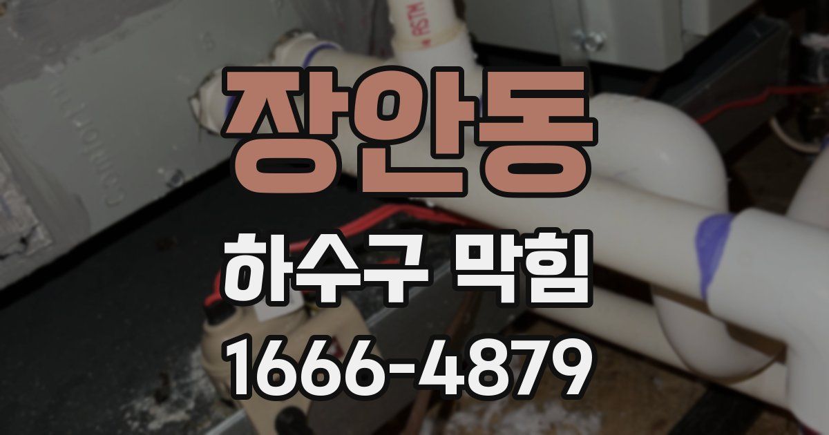 장안동 하수구 막힘