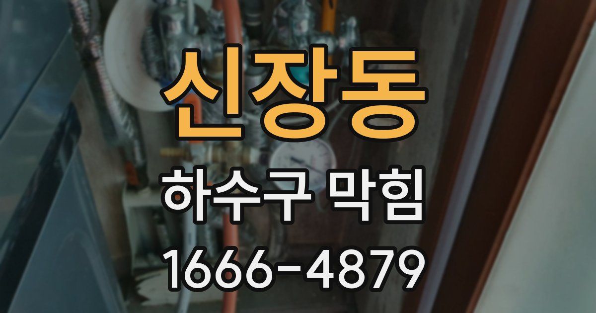 신장동 하수구 막힘