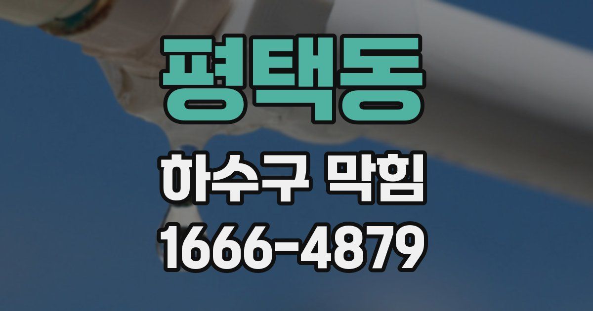 평택동 하수구 막힘