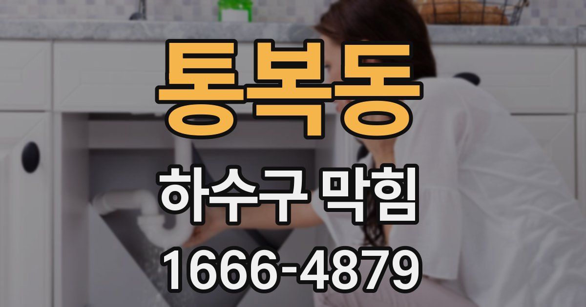 통복동 하수구 막힘