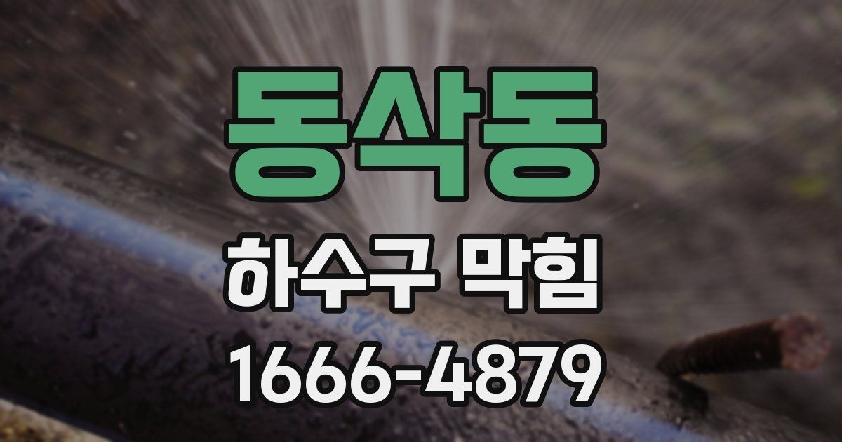 동삭동 하수구 막힘