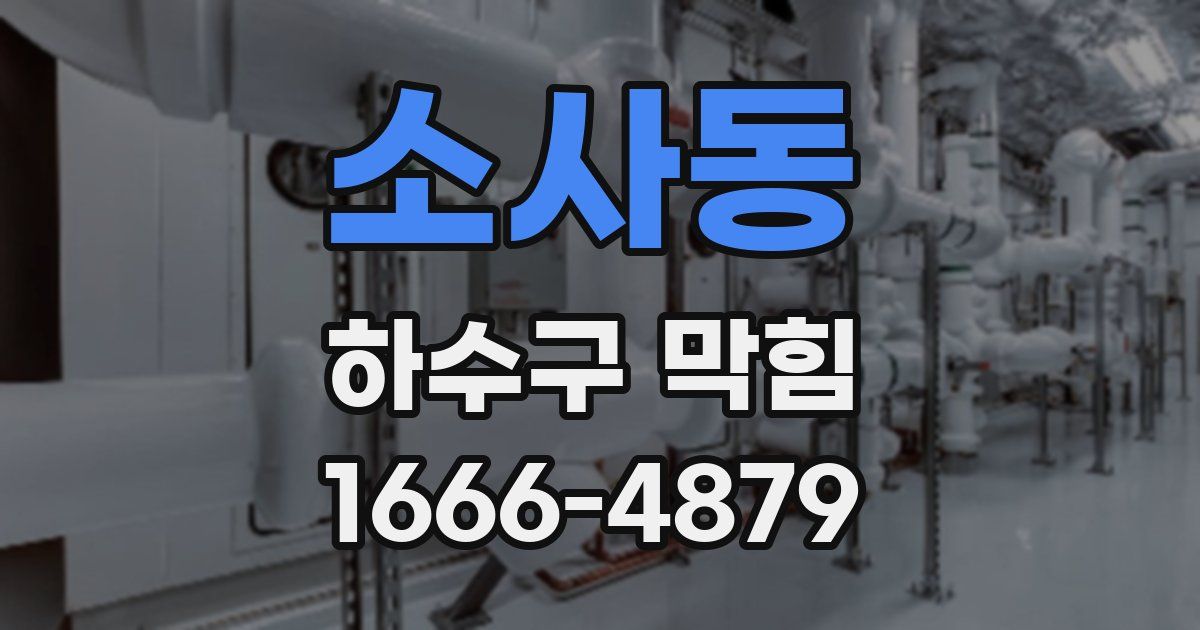 소사동 하수구 막힘