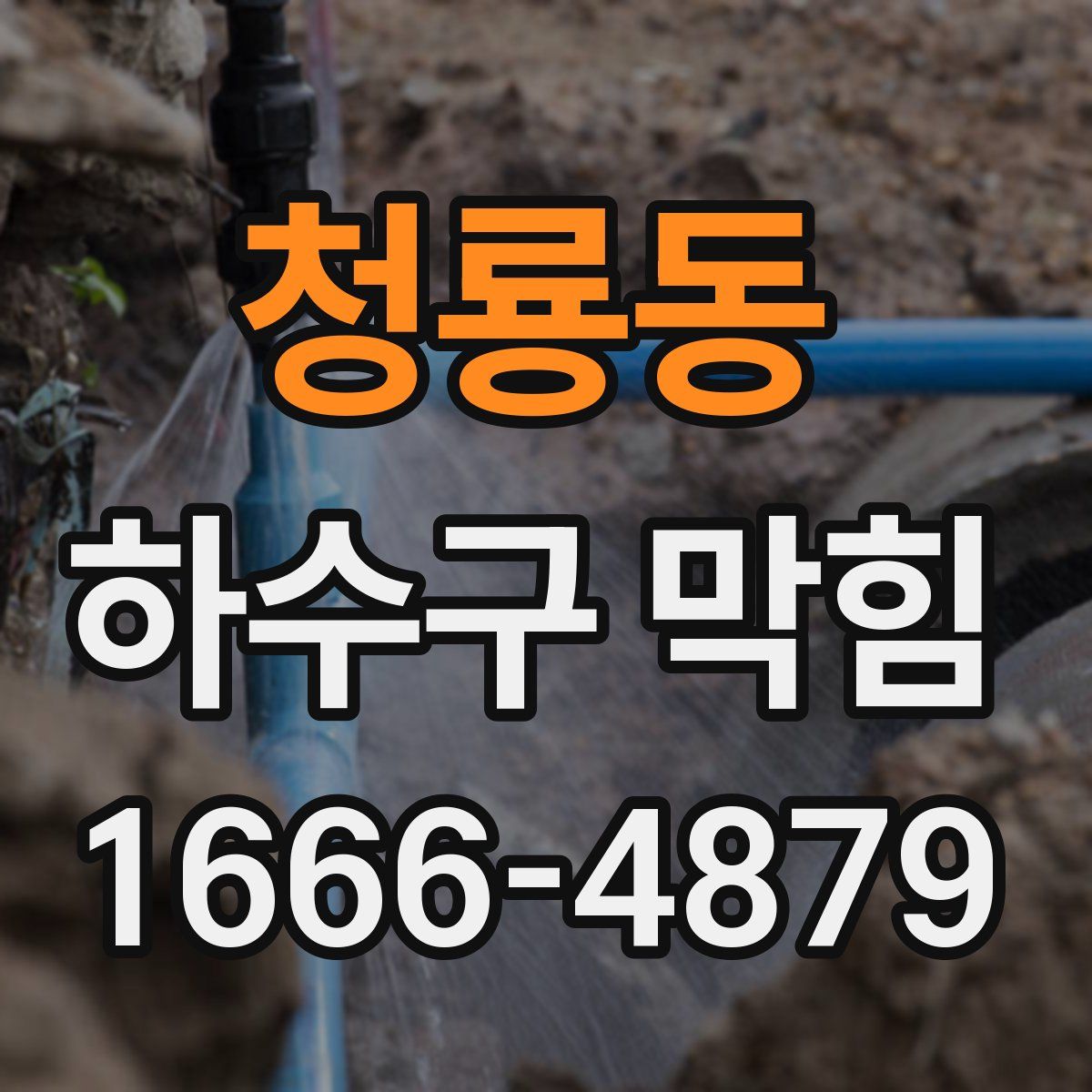 청룡동 하수구 막힘