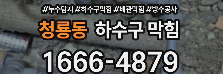 청룡동 하수구 막힘