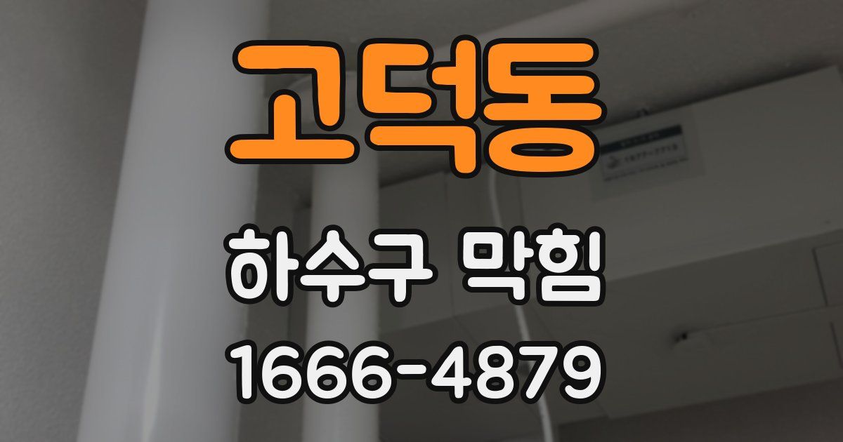 고덕동 하수구 막힘