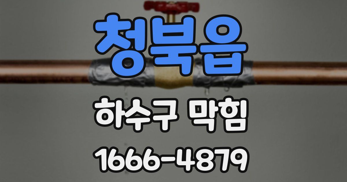 청북읍 하수구 막힘