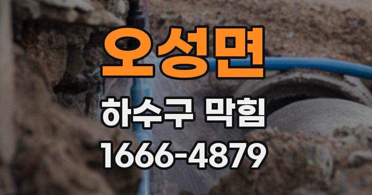 오성면 하수구 막힘