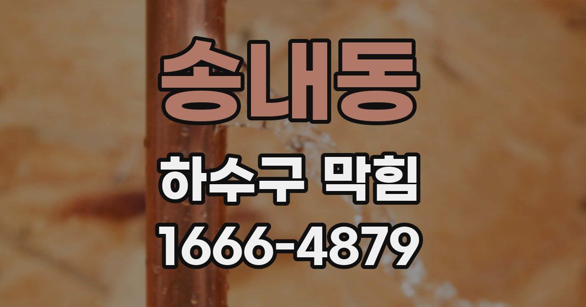송내동 하수구 막힘