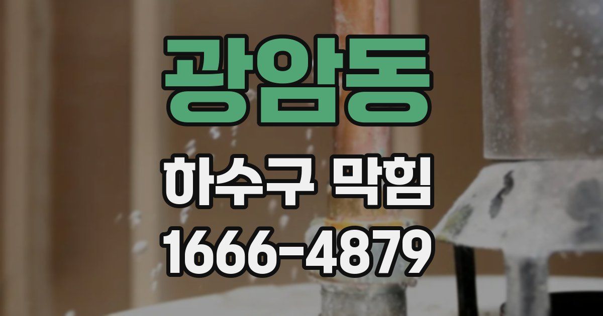광암동 하수구 막힘