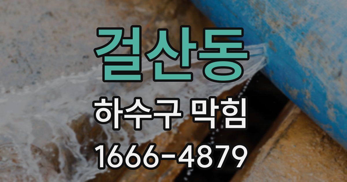 걸산동 하수구 막힘