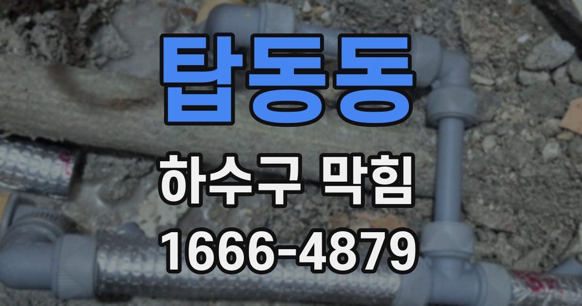 탑동동 하수구 막힘
