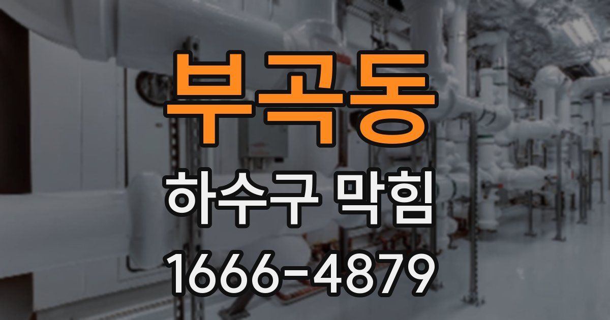 부곡동 하수구 막힘
