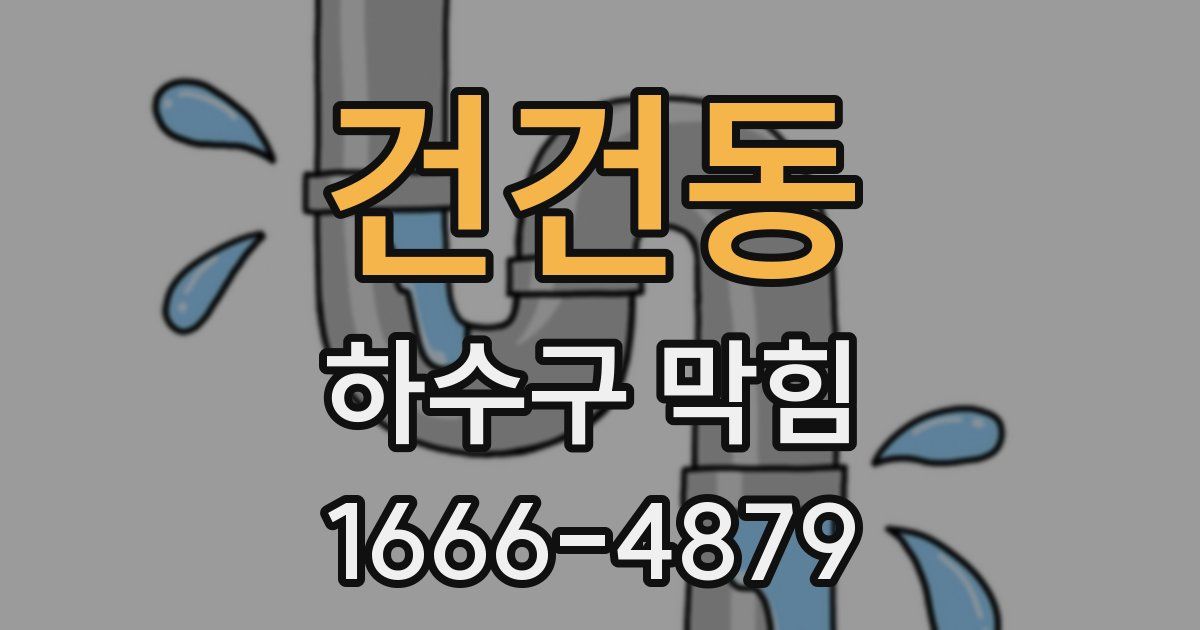 건건동 하수구 막힘