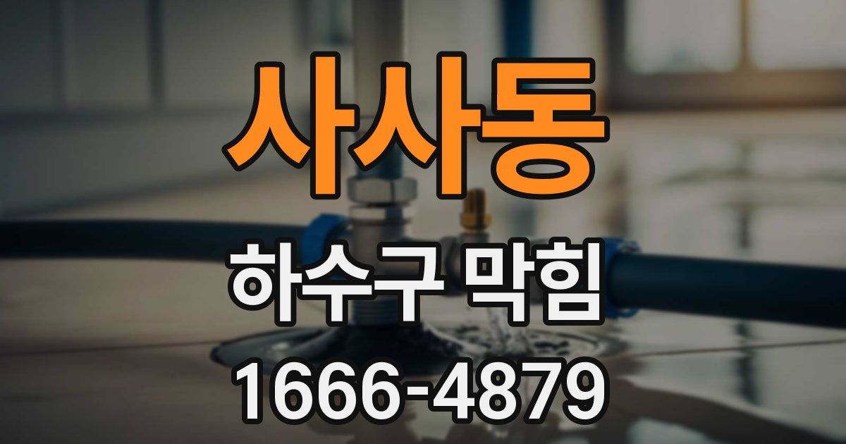 사사동 하수구 막힘