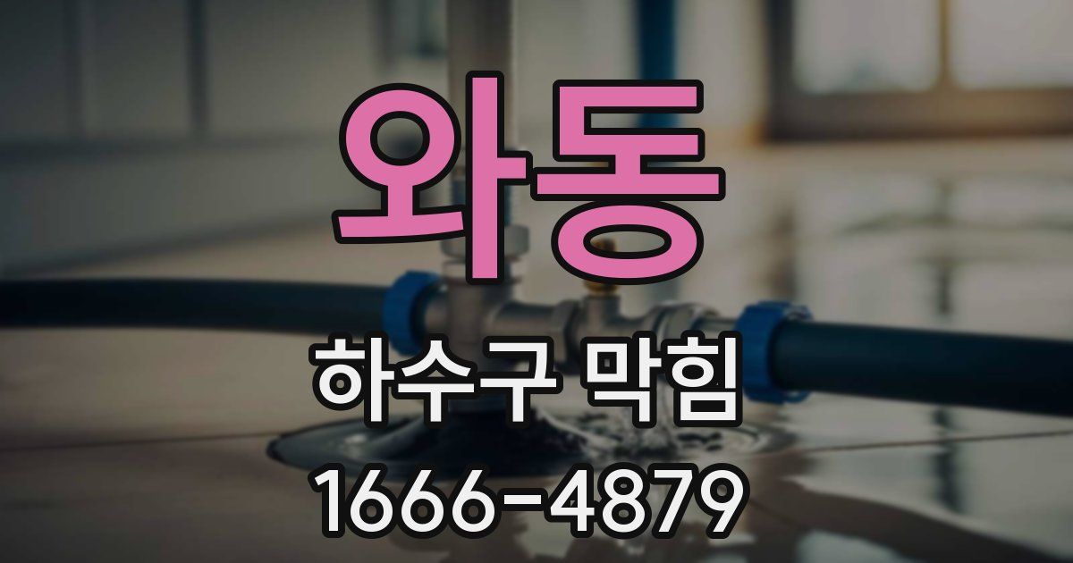 와동 하수구 막힘