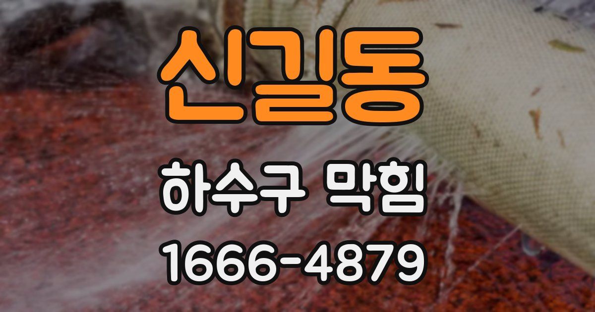 신길동 하수구 막힘