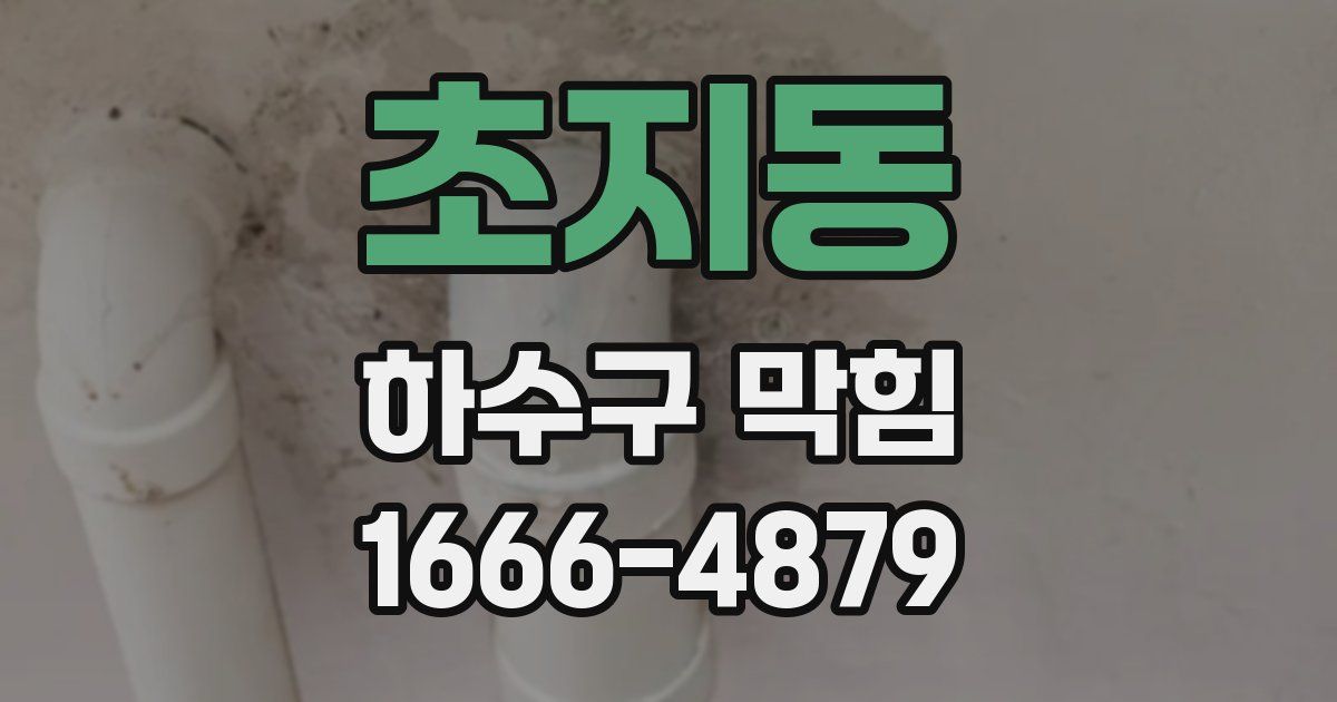 초지동 하수구 막힘