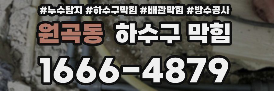 원곡동 하수구 막힘