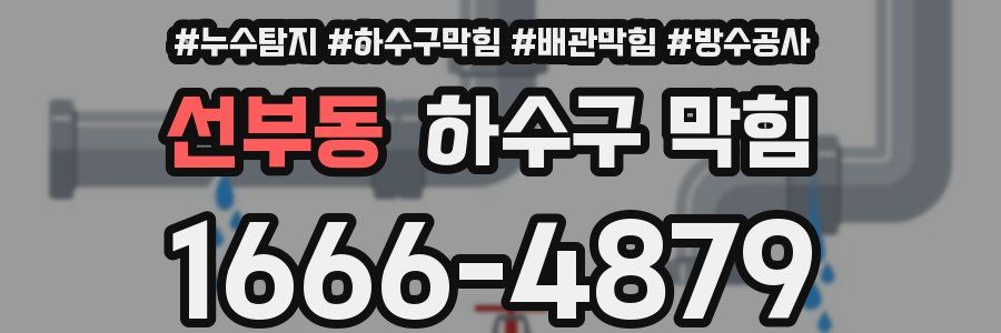 선부동 하수구 막힘