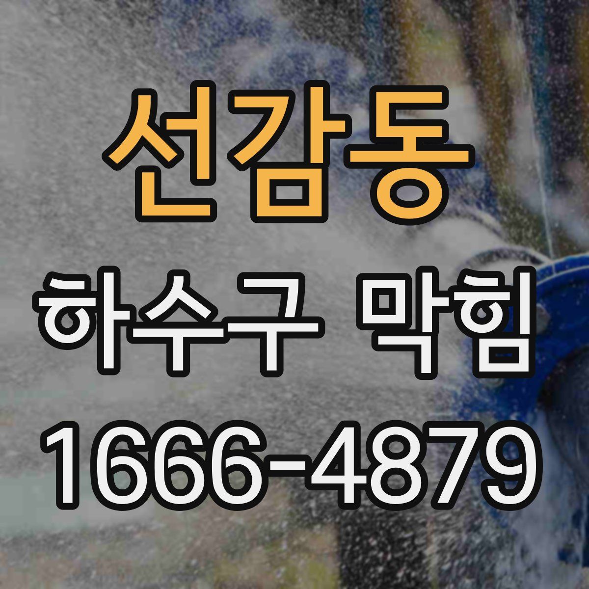 선감동 하수구 막힘