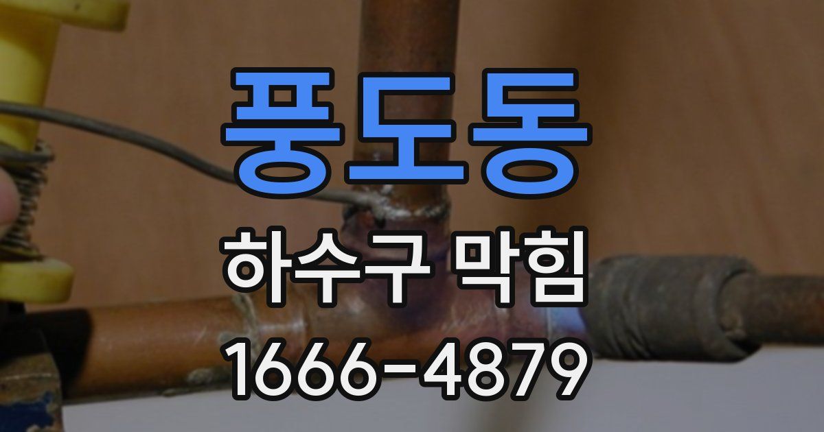 풍도동 하수구 막힘