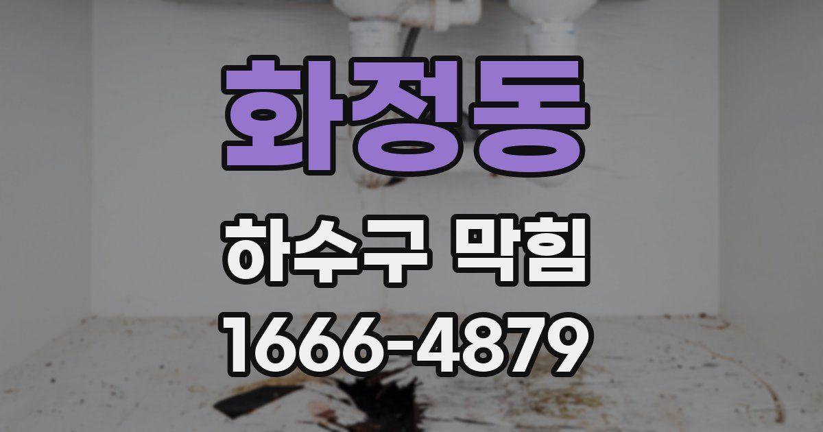 화정동 하수구 막힘