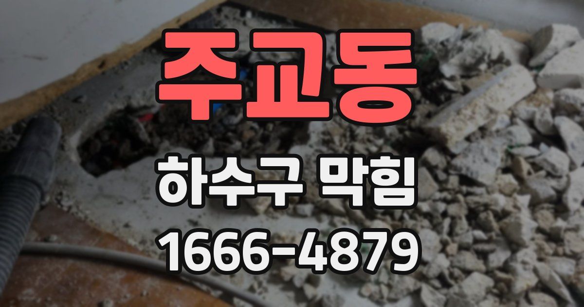 주교동 하수구 막힘
