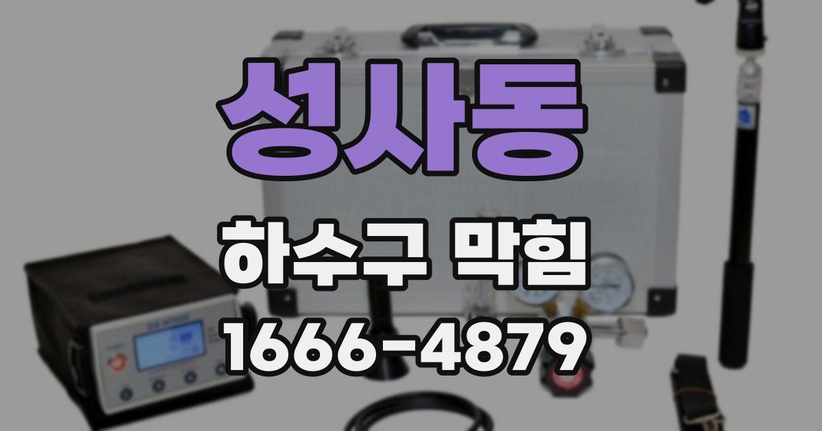 성사동 하수구 막힘