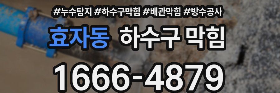 효자동 하수구 막힘