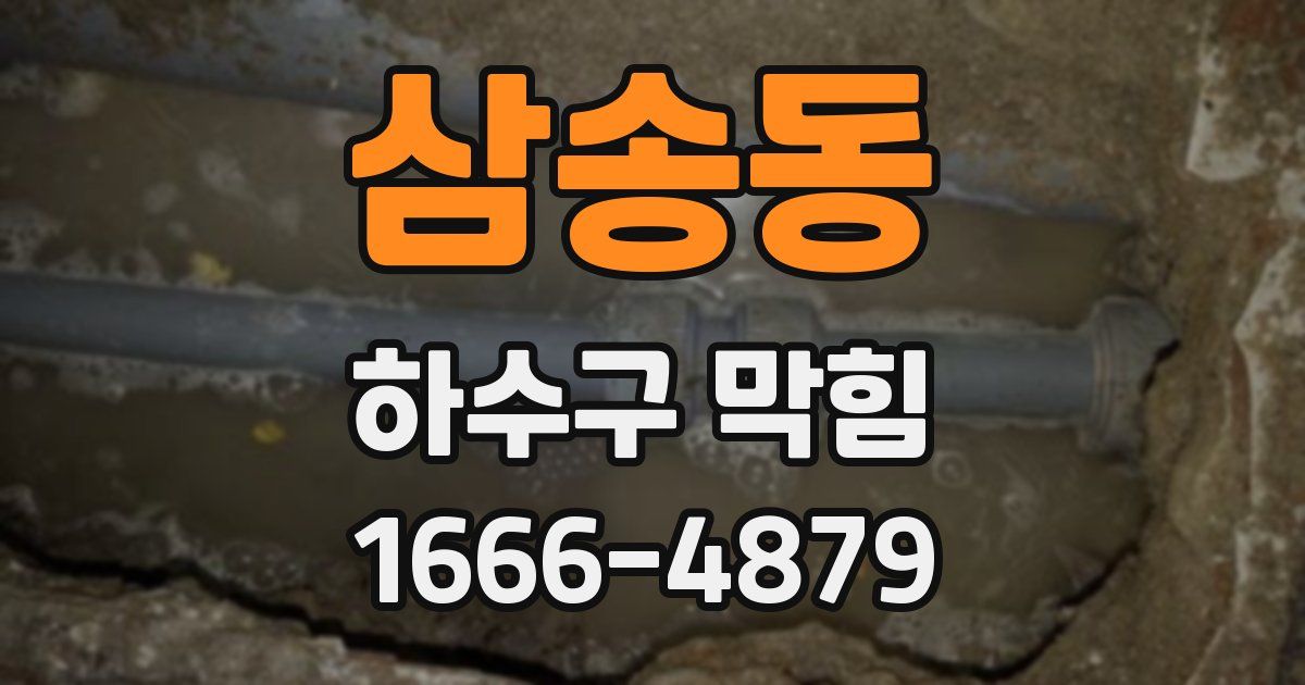삼송동 하수구 막힘