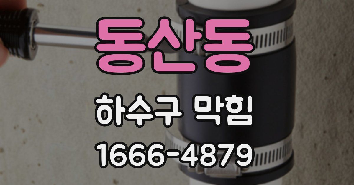 동산동 하수구 막힘