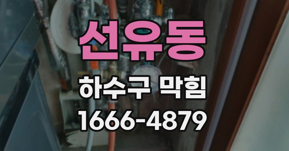 선유동 하수구 막힘