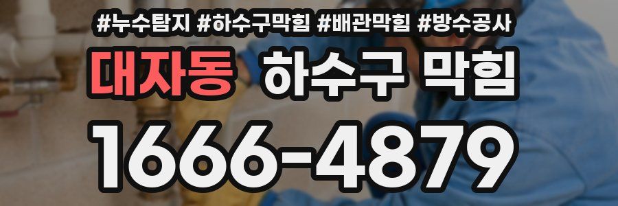 대자동 하수구 막힘
